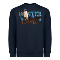 Navy Winter Chill Penguin Heavyweight Sweatshirt - LillyAllenDesigns