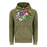 Vintage Olive gamer mardi gras game controller Vintage Hoodie - MaliasSmallBusiness