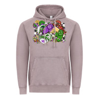 Vintage Zinc gamer mardi gras game controller Vintage Hoodie - MaliasSmallBusiness