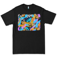 Black easter butterfly with glitter and cowhide  background Premium Tee - Artiststas