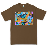 Cacao easter butterfly with glitter and cowhide  background Premium Tee - Artiststas