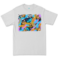 Dove Grey easter butterfly with glitter and cowhide  background Premium Tee - Artiststas