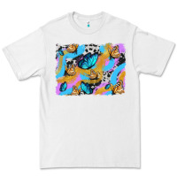 White easter butterfly with glitter and cowhide  background Premium Tee - Artiststas