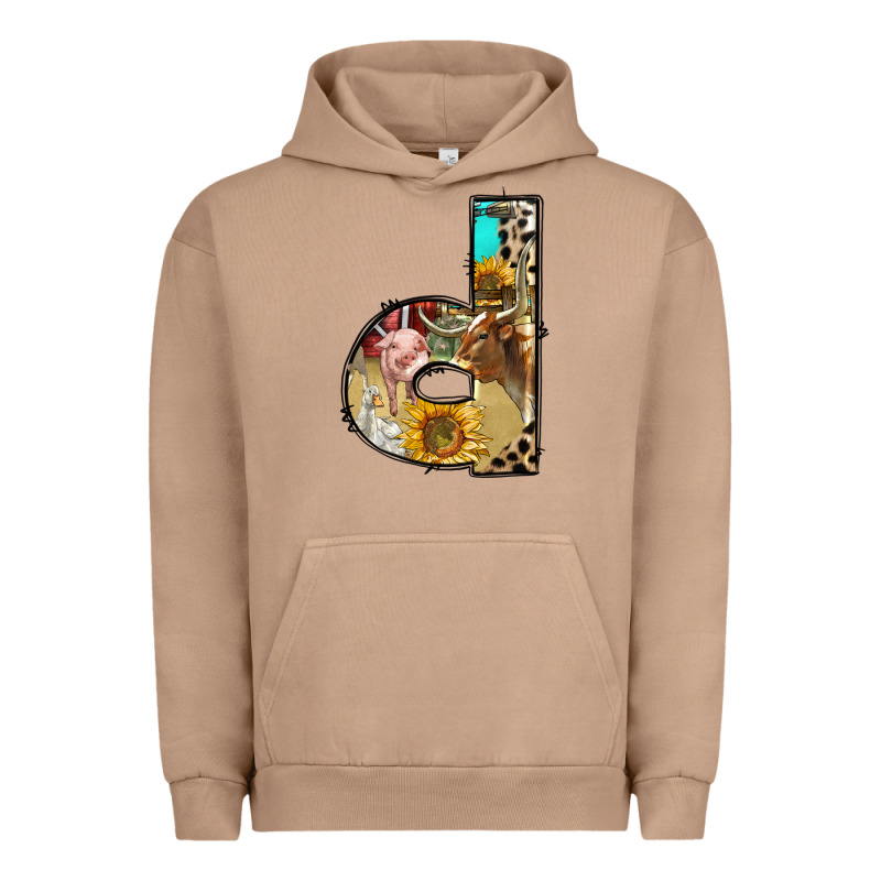 Farm Life Alphabet Lowercase Letters D Urban Hoodie by BundleAndBundleShop | Teevron