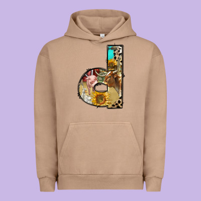 Farm Life Alphabet Lowercase Letters D Urban Hoodie Designed By Bundleandbundleshop