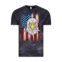 Cloud Black American flag eagle Vintage Tee - MaliasSmallBusiness