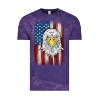 Cloud Purple American flag eagle Vintage Tee - MaliasSmallBusiness