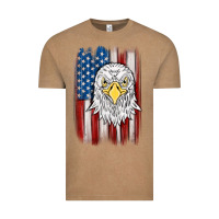 Vintage Coffee American flag eagle Vintage Tee - MaliasSmallBusiness