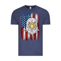 Vintage Denim American flag eagle Vintage Tee - MaliasSmallBusiness