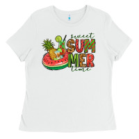 White sweet summer time Ladies Tee - Jasminsmagicworld