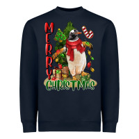 Navy merry christmas penguin Heavyweight Sweatshirt - LillyAllenDesigns