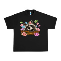 Black raccoon with flowers Urban Heavy Tee - MaliasSmallBusiness
