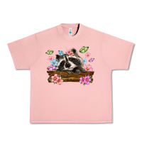 Salmon raccoon with flowers Urban Heavy Tee - MaliasSmallBusiness