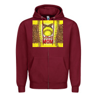 Burgundy softball with leopard tumbler tbs Zipper Hoodie - TumblerDesignByShophia
