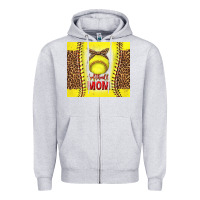 Heather Grey softball with leopard tumbler tbs Zipper Hoodie - TumblerDesignByShophia