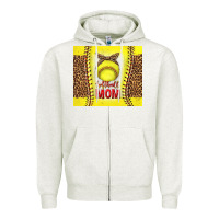 Oatmeal Heather softball with leopard tumbler tbs Zipper Hoodie - TumblerDesignByShophia