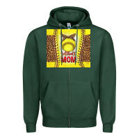 Sports Green softball with leopard tumbler tbs Zipper Hoodie - TumblerDesignByShophia