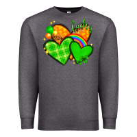 Charcoal Heather St. Patrick's Day hearts St. Patricks day Premium Sweatshirt - HowdyJamesFarm