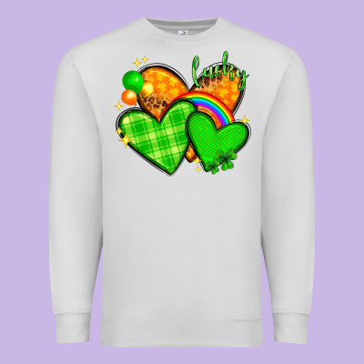 St. Patrick's Day Hearts St. Patricks Day Premium Sweatshirt Designed By Howdyjamesfarm