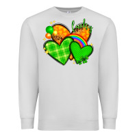 Dove Grey St. Patrick's Day hearts St. Patricks day Premium Sweatshirt - HowdyJamesFarm