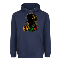 Navy Blessed black history Heavyweight Hoodie - HowdyJamesFarm