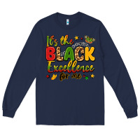 Navy it's the black excellence for me Long Sleeve Tee - LillyAllenDesigns