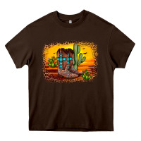 Chocolate Brown cross sunset backgraund Heavy Core Tee - JahusDesignShop