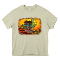 Mossy cross sunset backgraund Heavy Core Tee - JahusDesignShop