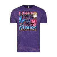 Cloud Purple coffee scrubs and rubber gloves Vintage Tee - NancyCooperArtShop