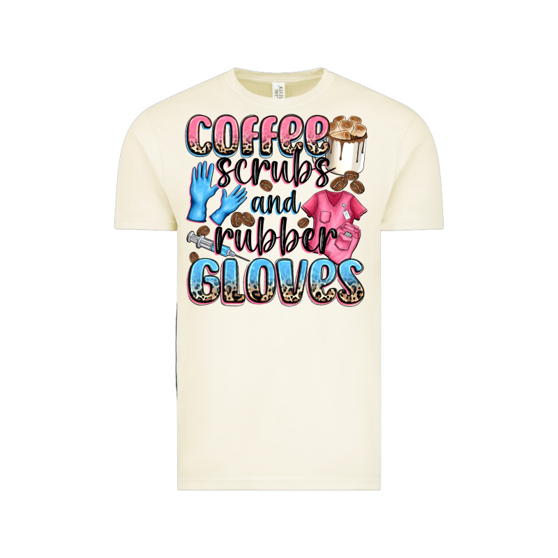 Coffee Scrubs And Rubber Gloves Vintage Tee by NancyCooperArtShop | Teevron