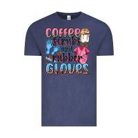 Vintage Denim coffee scrubs and rubber gloves Vintage Tee - NancyCooperArtShop