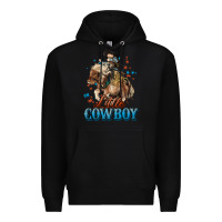 Black Little Cowboy Midilli Horse kid boy Premium Hoodie - HowdyJamesFarm