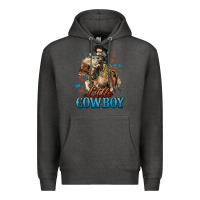 Charcoal Heather Little Cowboy Midilli Horse kid boy Premium Hoodie - HowdyJamesFarm