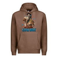 Chestnut Little Cowboy Midilli Horse kid boy Premium Hoodie - HowdyJamesFarm
