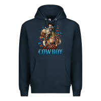 Navy Little Cowboy Midilli Horse kid boy Premium Hoodie - HowdyJamesFarm