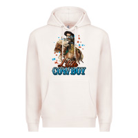 Pale Pink Little Cowboy Midilli Horse kid boy Premium Hoodie - HowdyJamesFarm