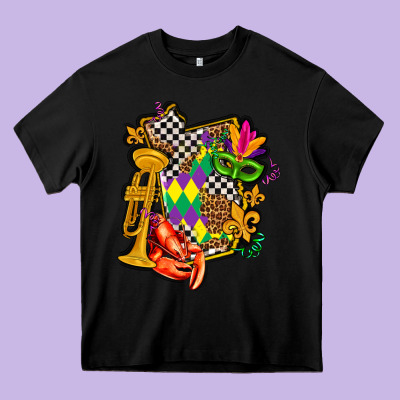 Mississippi Map Mardi Gras Heavy Core Tee Designed By Adodesignshop