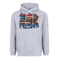 Heather Grey Long live freedom 4th of july Heavyweight Hoodie - CowGirlArtShop