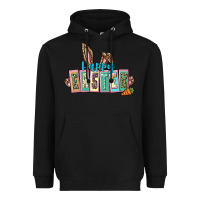 Black Happy Easter Easter Day Heavyweight Hoodie - CowGirlArtShop