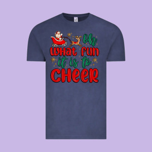 Oh What Fun It Is To Cheer Vintage Tee Designed By Maliassmallbusiness