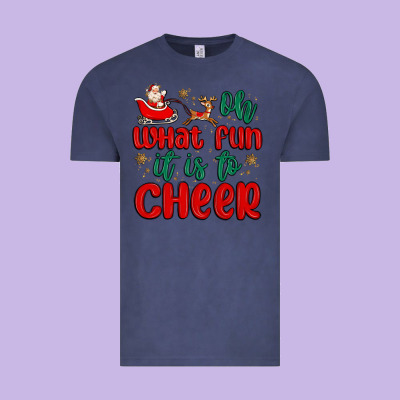 Oh What Fun It Is To Cheer Vintage Tee Designed By Maliassmallbusiness
