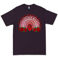 Plum valentine's day rainbow with roses Premium Tee - AdoDesignShop