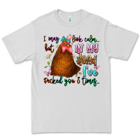 Dove Grey i may look calm but in my head ive pecked you 3 ti Premium Tee - JahusDesignShop
