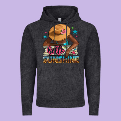 Hello Sunshine Vintage Hoodie Designed By Nancycooperartshop