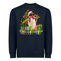Navy Merry Christmas Penguin Heavyweight Sweatshirt - LillyAllenDesigns
