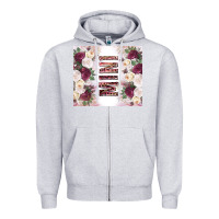 Heather Grey mother’s day mini flowers tumbler tbs Zipper Hoodie - TumblerDesignByShophia