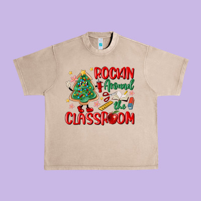 Rockin Around The Clasroom Teacher Urban Heavy Tee Designed By Maliassmallbusiness