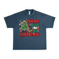Midnight Navy rockin around the clasroom teacher Urban Heavy Tee - MaliasSmallBusiness