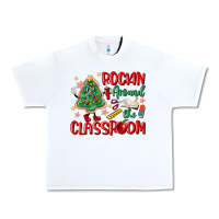 White rockin around the clasroom teacher Urban Heavy Tee - MaliasSmallBusiness