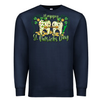 Navy Happy St. Patrick's Day Tooth Dentist Premium Sweatshirt - CowGirlArtShop